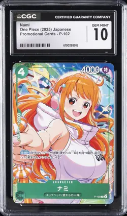 2025 ONE PIECE - PROMO CARDS JPN #P-102 NAMI CGC 10 GEM MINT - Image 1