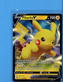 2021 PIKACHU V Full Art Shining Fates Black Star Promo SWSH061 Pokemon Card - Image 1