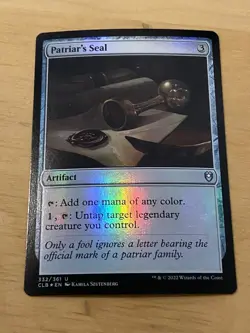1x Patriar's Seal FOIL - NM Eng MTG - Commander Legends Baldur's Gate - Image 1