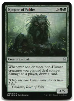 MTG Keeper of Fables FOIL U Throne of Eldraine 163 LP - Image 1