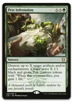 Pest Infestation #65 (NM) Commander 2021 C21 Magic MTG - Image 1