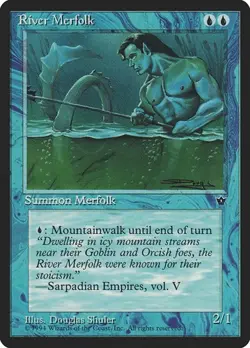 River Merfolk Fallen Empires MP MTG - Image 1