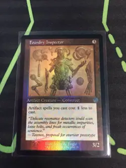 MTG Magic The Gathering Foundry Inspector Schematic Foil BRR Retro Artifact - Image 1