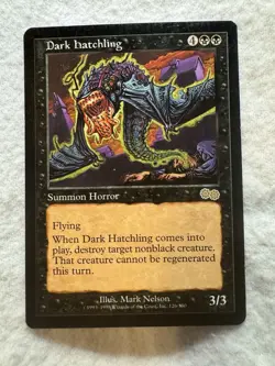 MTG - Dark Hatchling - Urza's Saga - NM - #126 - Free Shipping! - Image 1