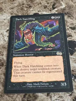 DARK HATCHLING Magic MTG Urza's Saga LP - Image 1