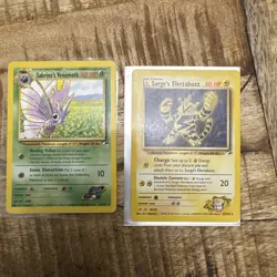 Pokemon Gym Heroes - Rare Cards - Lot of 2 Sabrina’s Venomoth Electabuzz Surge - Image 1