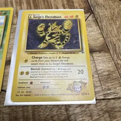 Pokemon Gym Heroes - Rare Cards - Lot of 2 Sabrina’s Venomoth Electabuzz Surge - Image 2