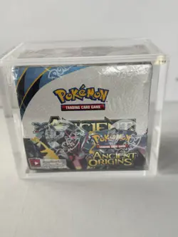 2015 Pokemon XY Ancient Origins Booster Box Factory Sealed w / Acrylic Case - Image 1