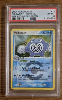 Pokemon Card Ex Firered Leafgreen Poliwrath 11/112 PSA 8 Holo Rare - Image 1