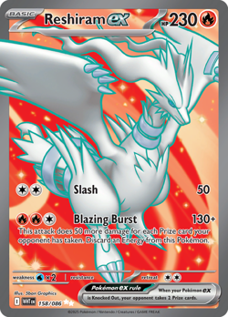 NM-Mint, English - 1 x Pokemon Reshiram ex - 158/086 - Ultra Rare Scarlet & Viol - Image 1