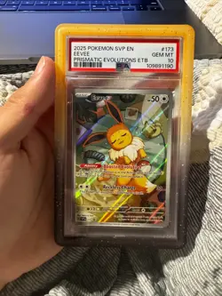 Eevee Black Star Promo PSA 10 GEM MT 2025 Pokemon Prismatic Evolutions ETB #173 - Image 1