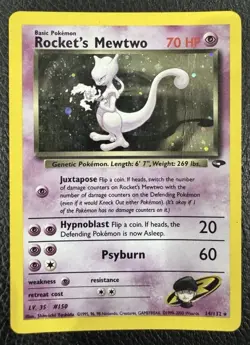 Pokemon TCG: Rocket’s Mewtwo Holo Rare 14/132 Gym Challenge - Image 1