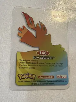 2006 Kyogre 146 Pokemon Lamincards Edibas Vintage French - Image 2