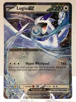 Pokemon Lugia ex 082/131 Prismatic Evolutions Scarlet & Violet Double Rare - Image 2
