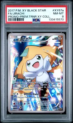 PSA 8 Jirachi Black Star Promo XY Collection Full Art Holo Pokemon XY67a - Image 1