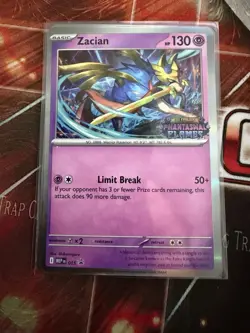 Pokemon TCG - Zacian MEP 015 Phantasmal Flames Prerelease Promo NM - Image 1