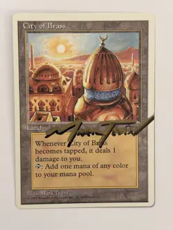 MTG CHRONICLES City of Brass SHADOW SIGNED BY MARK TEDIN - Image 1