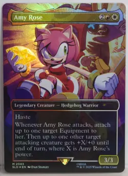 Amy Rose [New, Near Mint] *Rainbow Foil* {Sonic the Hedgehog SLD} - Image 1