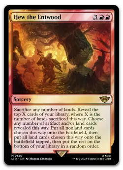Hew the Entwood #136 (Foil) (NM) Lord of the Rings LTR Magic MTG - Image 1
