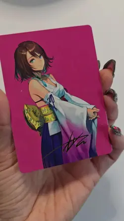Yuna, Hope of Spira Art Card (Gold-Stamped Signature) MTG Final Fantasy 48/53 - Image 2