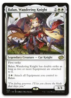 Balan, Wandering Knight #53 (NM) Jumpstart 2022 J22 Magic MTG - Image 1