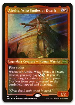 Alesha, Who Smiles at Death (Foil Etched) #447 NM Double Masters 2022 Magic MTG - Image 1