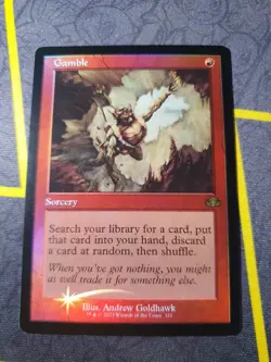Gamble - 321 - Rare Retro Border - Foil - Dominaria Remastered - MTG - Image 1