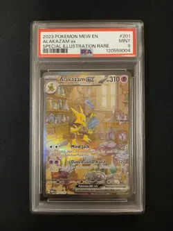 2023 Pokemon Mew 151 Alakazam ex #201 Special Illustration Rare PSA 9 Mint - Image 1