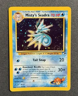 Misty's Seadra (Prerelease) 009/132 Wotc Promo Holo Rare Pokemon Card NM - Image 2