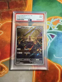 2023 POKEMON PAL EN-PALDEA EVOLVED ILLUSTRATION RARE #214 SANDYGAST PSA 9 - Image 1