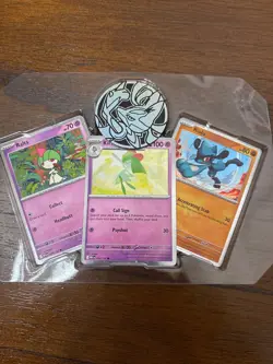 Pokemon TCG Collector's Chest 3 promo cards stickers and a Small Card Binder - Image 4