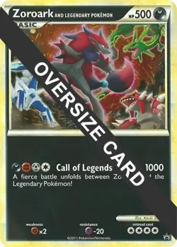 Lightly Played Zoroark and Legendary Pokemon - Oversized Promo Pokemon Pokemon O - Image 1