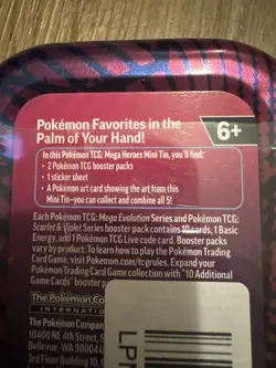 Pokemon Mega Evolution Mega Heroes Mini Tin Factory Sealed Mega Latias New 2025 - Image 3