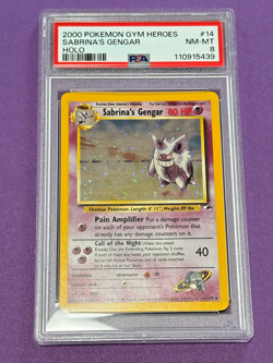 2000 Pokemon Gym Heroes - Sabrina's Gengar Holo 14/132 - NM-MT PSA 8 - W/ SWIRL! - Image 1