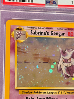 2000 Pokemon Gym Heroes - Sabrina's Gengar Holo 14/132 - NM-MT PSA 8 - W/ SWIRL! - Image 3