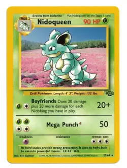 Pokemon Card: Nidoqueen 23/64 Jungle Set Vintage Rare! NM - Image 1
