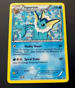 Vaporeon BW89 Holo Black & White Promo Pokemon Card - Image 1
