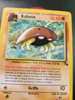 Pokemon TCG Kabuto Fossil 50/62 Regular Unlimited Common different language - Image 3
