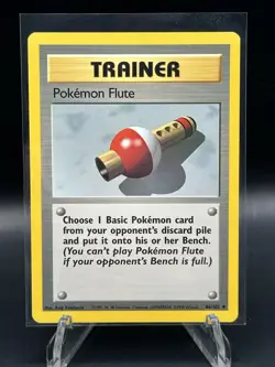 Pokemon Flute Trainer 86/102 Uncommon Pokemon 1999 Unlimited Base Set LP - Image 1