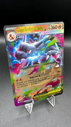 Pokemon Mega Charizard X ex 013/094 Phantasmal Flames Double Rare DR Holo Card - Image 2