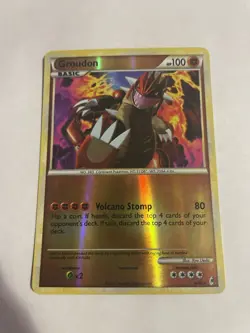 Groudon 6/95 Reverse Holo Pokemon TCG HGSS Call of Legends Rare Card LP-NM - Image 1