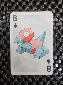 Porygon Pokemon 1999 Mini Deck Playing Cards 2.5x1.75in Eight Of Spades Blue - Image 1