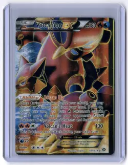 Volcanion EX (Full Art) 107/114 Ultra Rare Holo LP Pokemon XY - CUT ERROR - Image 1
