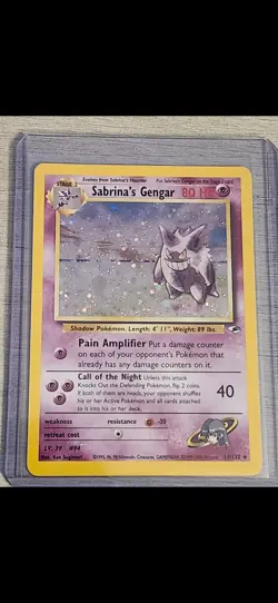 Pokemon TCG Sabrina's Gengar SWIRL 14/132 Unlimited Holo - Gym Heroes - LP RARE - Image 1