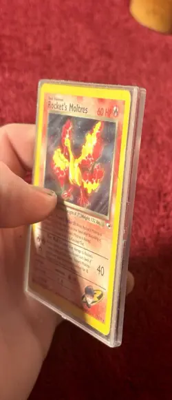 Pokemon TCG Rockets Moltres Holo Rare Card 12/132 Gym Heroes Vintage - Image 3