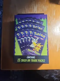 2025 Pokemon Trick or Trade Sealed Box With 15 Booster Packs Brand New - Image 1
