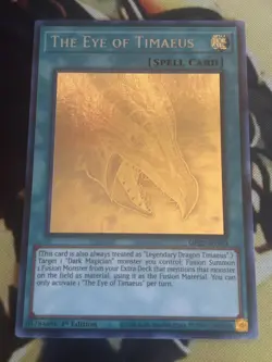 Yugioh: The Eye of Timaeus GFP2-EN183 Ghost Rare 1st Ed NM - Image 1