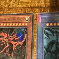 YuGiOh GBI-001, 002, 003 Ultra Rare Slifer Obelisk Ra Egyptian God Cards - Image 3