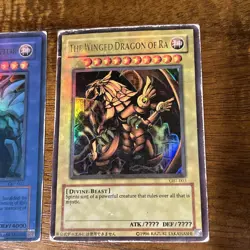YuGiOh GBI-001, 002, 003 Ultra Rare Slifer Obelisk Ra Egyptian God Cards - Image 5