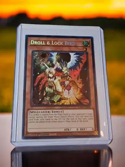 ??Yu-Gi-Oh! Droll & Lock Bird RA02-EN006 Secret Rare 1st Edition NM - Image 1